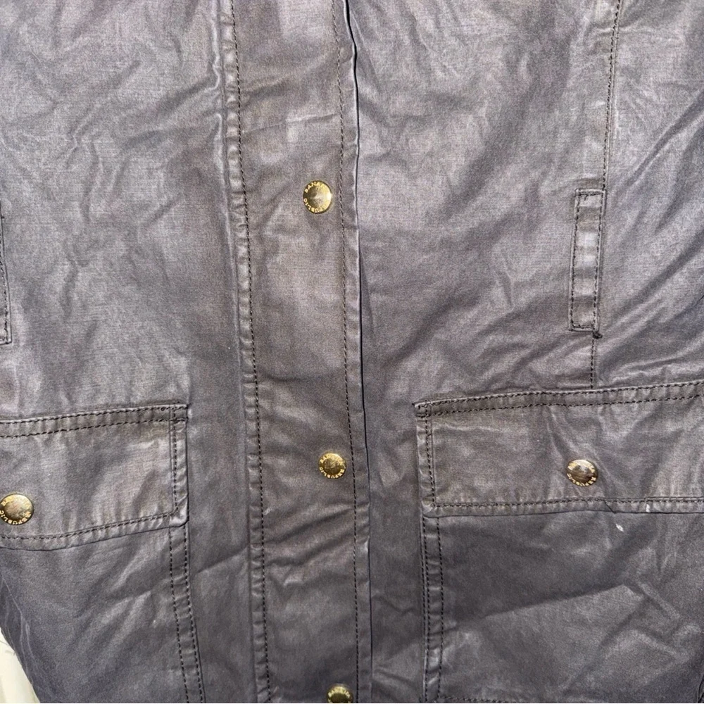 Banana Republic Jacket Women’s  M Navy Field Waxed Chore Flannel Lined Pattern